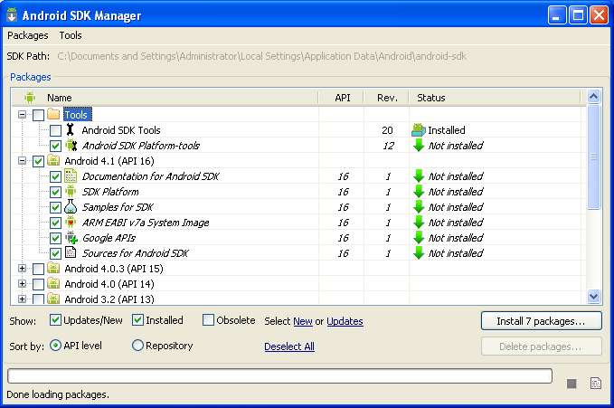 android sdk is up to date android sdk is up to date